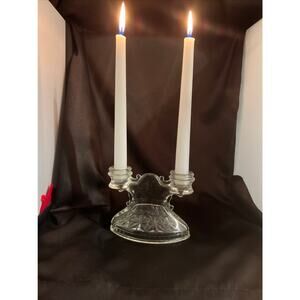 Vintage Glass Candle Stick Holders